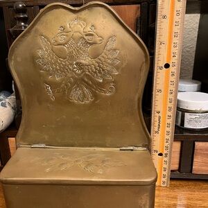 Vintage Brass Wall-Mounted Box